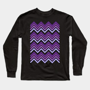Purple Chevron Long Sleeve T-Shirt